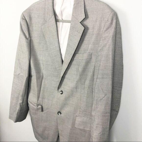 JOS A BANK | Gray Cotton & Wool Blend Blazer 42R - Picture 2 of 8